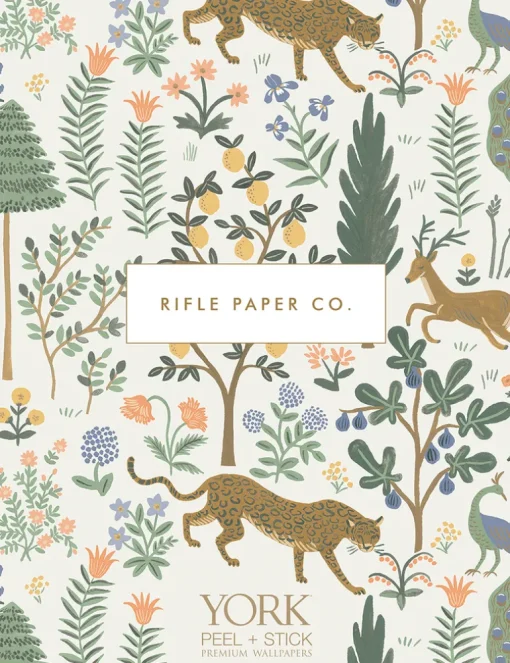 Rifle Paper Co. Garden Party Peel & Stick Wallpaper - Burgundy