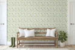 Rifle Paper Co. Hawthorne Wallpaper - Blue & Green