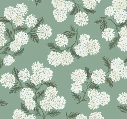 Rifle Paper Co. Hydrangea Wallpaper - Jade