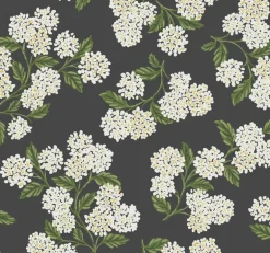 Rifle Paper Co. Hydrangea Wallpaper - Black & White