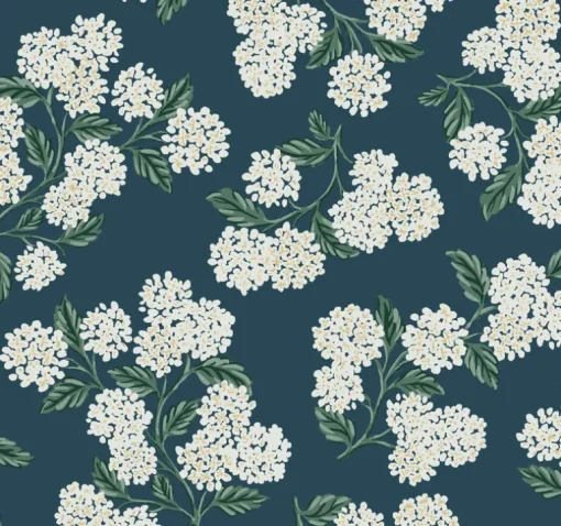 Rifle Paper Co. Hydrangea Wallpaper - Blue