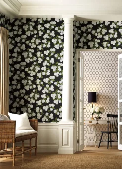 Rifle Paper Co. Hydrangea Wallpaper - Black & White