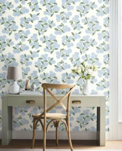 Rifle Paper Co. Hydrangea Peel & Stick Wallpaper - Blue & White