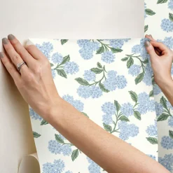 Rifle Paper Co. Hydrangea Peel & Stick Wallpaper - Blue & White
