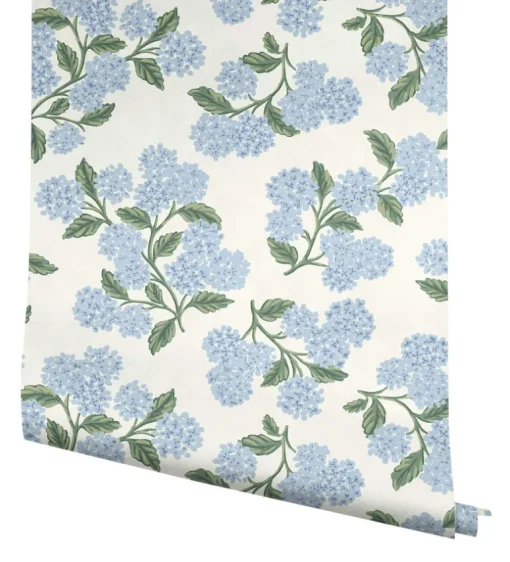 Rifle Paper Co. Hydrangea Peel & Stick Wallpaper - Blue & White