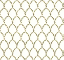 Rifle Paper Co. Laurel Wallpaper - Gold & White