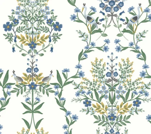 Rifle Paper Co. Luxembourg Wallpaper - White & Blue