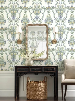 Rifle Paper Co. Luxembourg Wallpaper - White & Blue