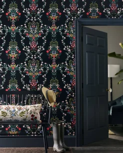 Rifle Paper Co. Luxembourg Peel & Stick Wallpaper - Black