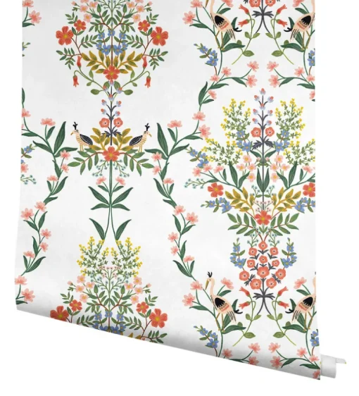 Rifle Paper Co. Luxembourg Peel & Stick Wallpaper - White