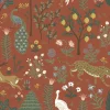 Rifle Paper Co. Menagerie Wallpaper - Rust Brown