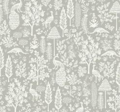 Rifle Paper Co. Menagerie Toile Wallpaper - Gray