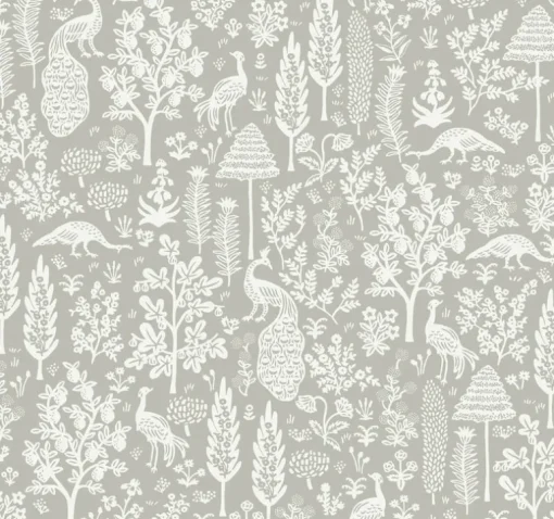Rifle Paper Co. Menagerie Toile Wallpaper - Gray
