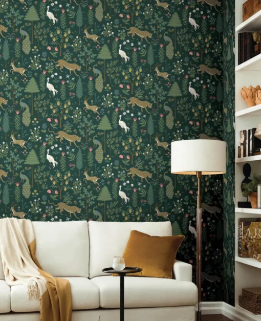 Rifle Paper Co. Menagerie Wallpaper - Blue