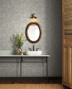 Rifle Paper Co. Menagerie Toile Wallpaper - Gray
