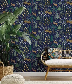 Rifle Paper Co. Menagerie Peel & Stick Wallpaper - Blue