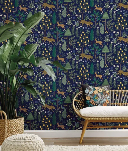 Rifle Paper Co. Menagerie Peel & Stick Wallpaper - Blue