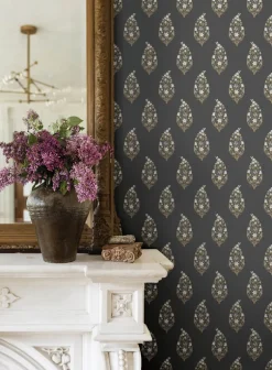 Rifle Paper Co. Paisley Wallpaper - Black