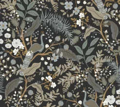 Rifle Paper Co. Peacock Garden Peel & Stick Wallpaper - Black