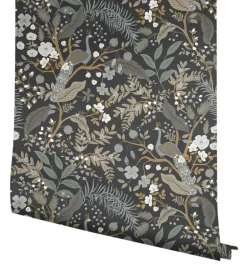 Rifle Paper Co. Peacock Garden Peel & Stick Wallpaper - Black