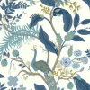 Rifle Paper Co. Peacock Wallpaper - Blue & White