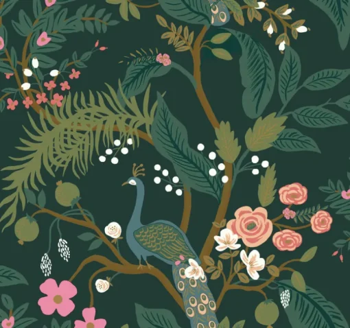 Rifle Paper Co. Peacock Wallpaper - Emerald