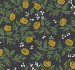 Rifle Paper Co. Peonies Wallpaper - Black & Gold