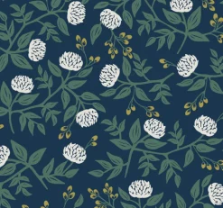 Rifle Paper Co. Peonies Wallpaper - Navy Blue