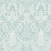 Rifle Paper Co. Pineapple Damask Wallpaper - Light Blue