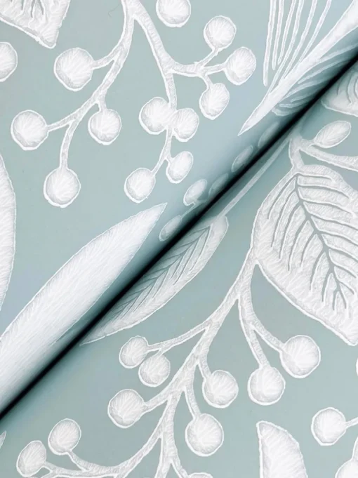 Rifle Paper Co. Pineapple Damask Wallpaper - Light Blue