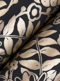 Rifle Paper Co. Pineapple Damask Wallpaper - Black