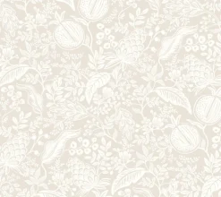 Rifle Paper Co. Pomegranate Peel & Stick Wallpaper - Beige & White