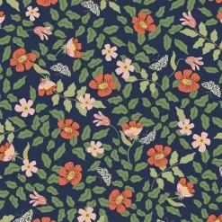 Rifle Paper Co. Primrose Peel & Stick Wallpaper - Rose & Navy