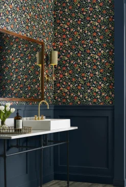 Rifle Paper Co. Primrose Peel & Stick Wallpaper - Rose & Navy