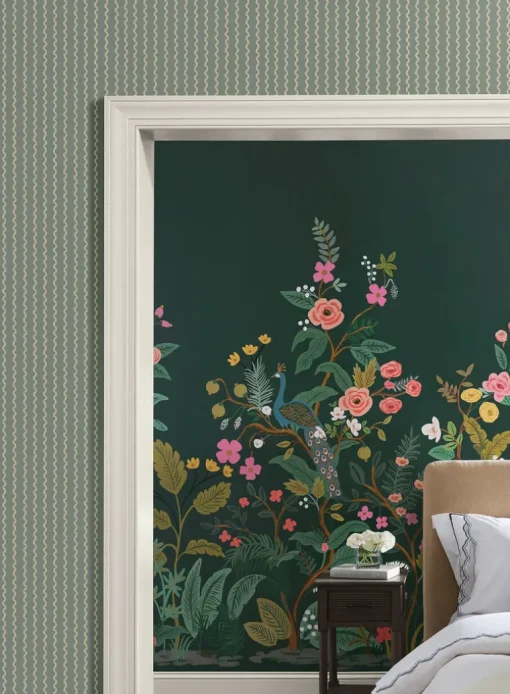 Rifle Paper Co. Rickrack Wallpaper - Moss