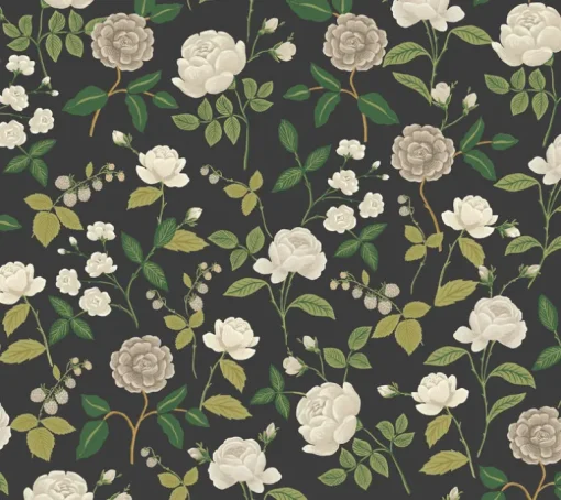 Rifle Paper Co. Roses Wallpaper - Black