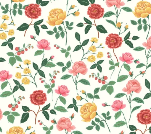 Rifle Paper Co. Roses Wallpaper - Blush