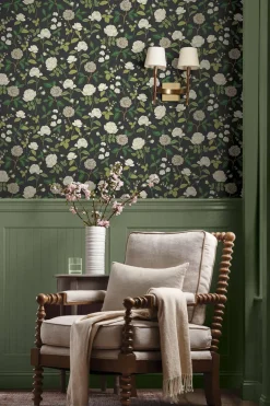 Rifle Paper Co. Roses Wallpaper - Black