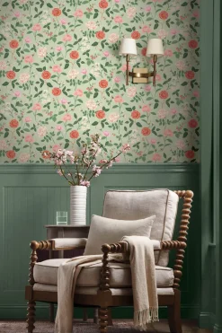 Rifle Paper Co. Roses Wallpaper - Mint
