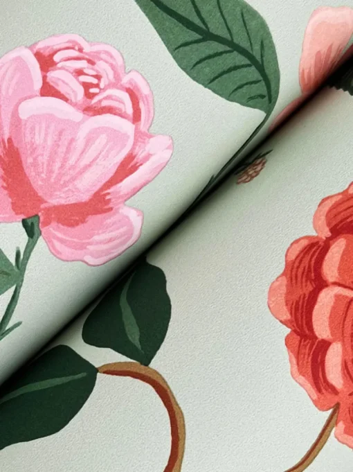 Rifle Paper Co. Roses Wallpaper - Mint