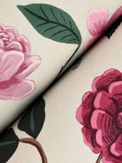 Rifle Paper Co. Roses Wallpaper - Linen