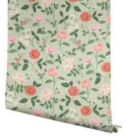 Rifle Paper Co. Roses Wallpaper - Mint