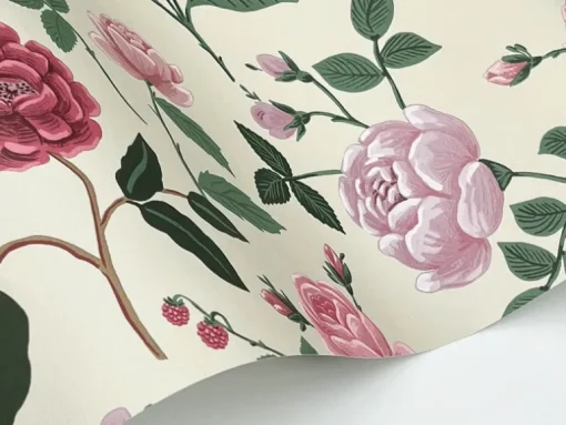 Rifle Paper Co. Roses Wallpaper - Linen