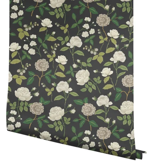 Rifle Paper Co. Roses Wallpaper - Black