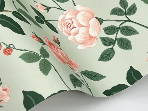 Rifle Paper Co. Roses Wallpaper - Mint