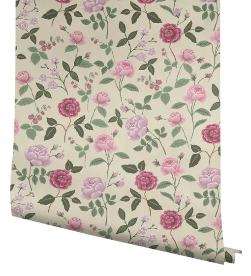 Rifle Paper Co. Roses Wallpaper - Linen