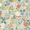 Rifle Paper Co. Strawberry Fields Wallpaper - Green & Pink