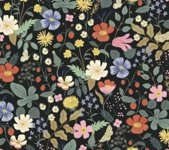 Rifle Paper Co. Strawberry Fields Wallpaper - Black