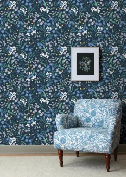 Rifle Paper Co. Sweetbrier Peel & Stick Wallpaper - Navy
