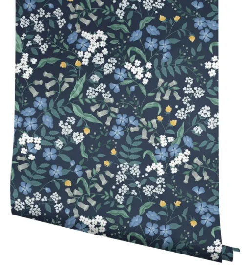 Rifle Paper Co. Sweetbrier Peel & Stick Wallpaper - Navy